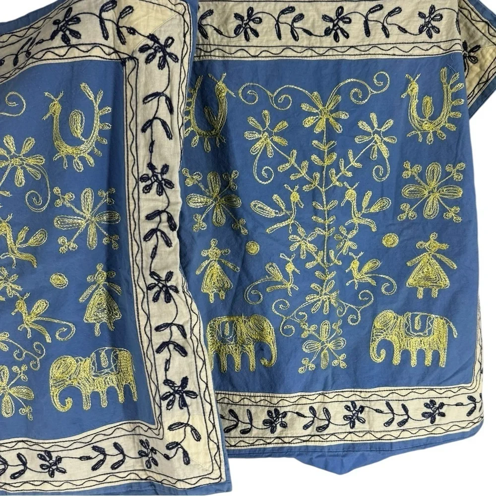 Vintage April Cornell 24 inch embroidered pillow cases